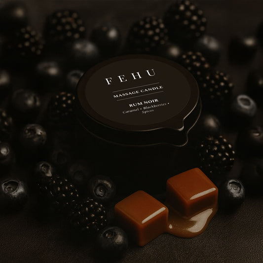 Masážní svíčka Rum Noir, 100 g.