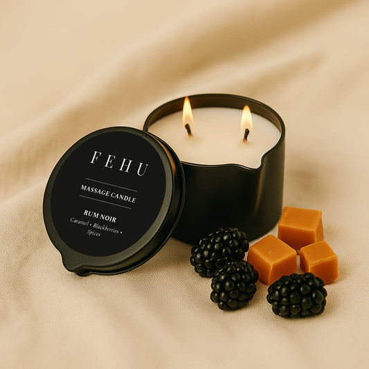 Masážní svíčka Rum Noir, 100 g.